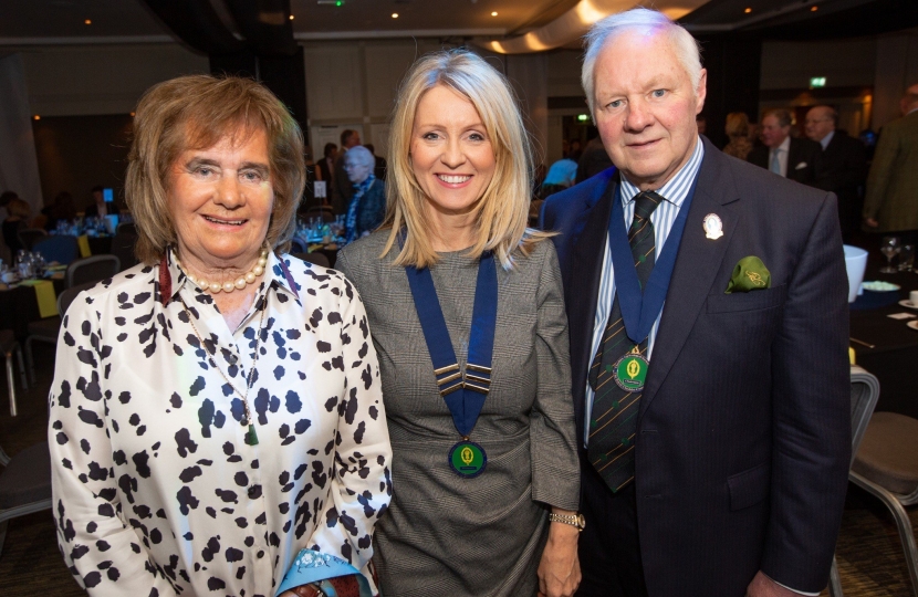 Esther with Show Chairman Tony Garnett and Pamela Garnett