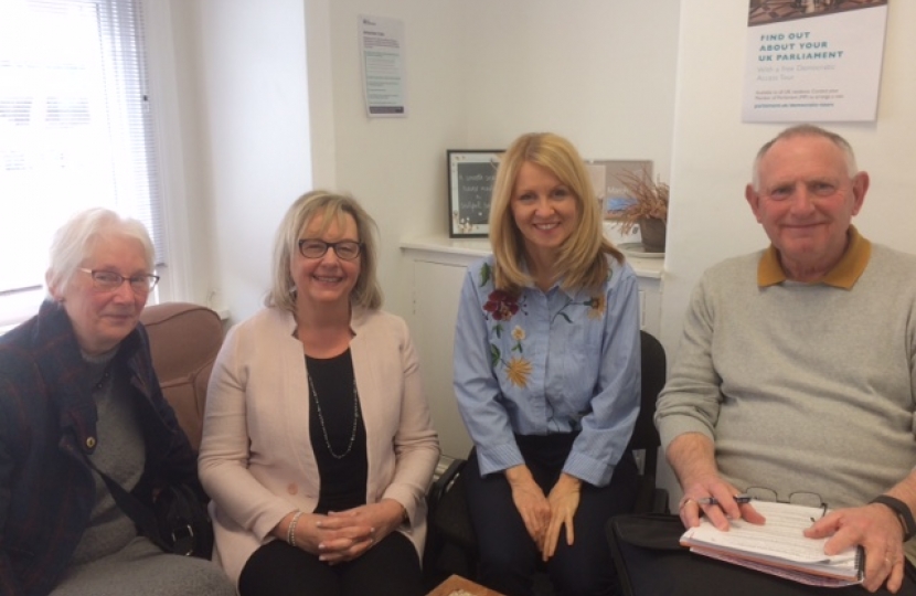 Esther with Graham Dellow, Kathy O'Donoghue and Ros Todhunter from Mid-Cheshire against HS2