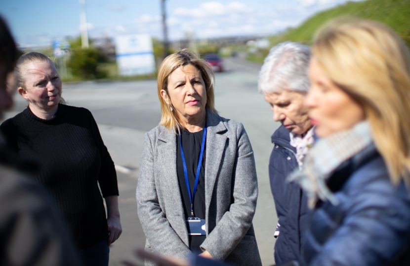 In conversation outside the plant