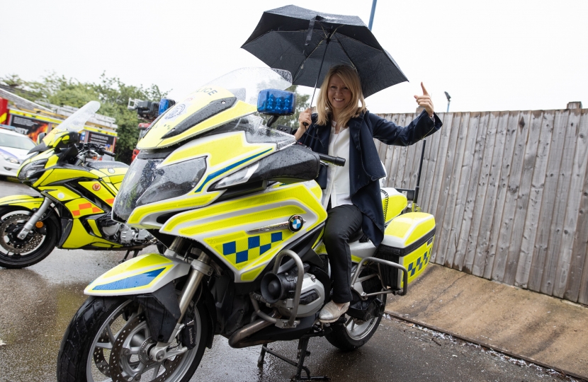 Police motorbike for size