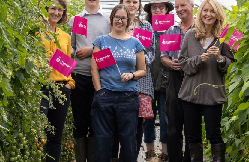 Esther with Lindsay and volunteers at the Market Garden