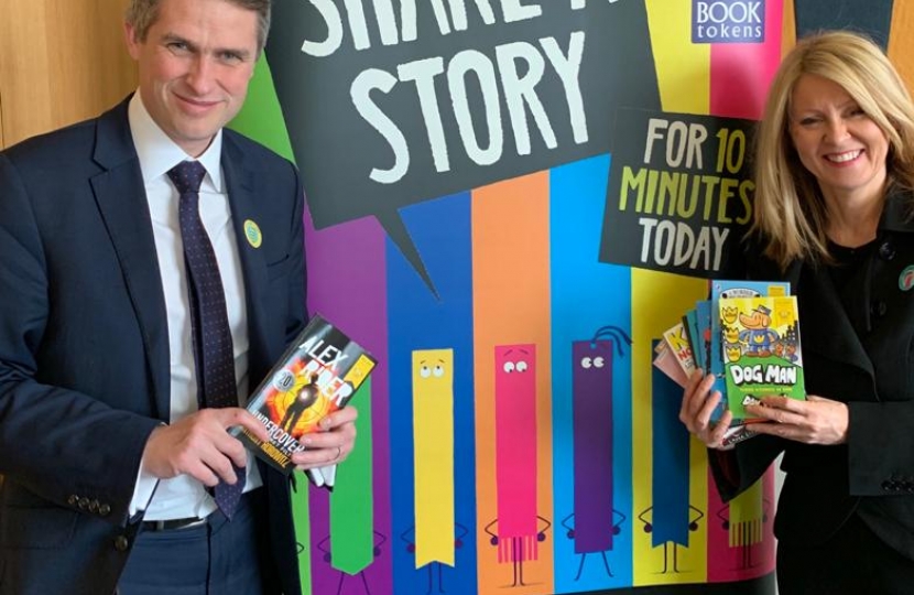 Esther with the Secretary of State for Education, Gavin Williamson