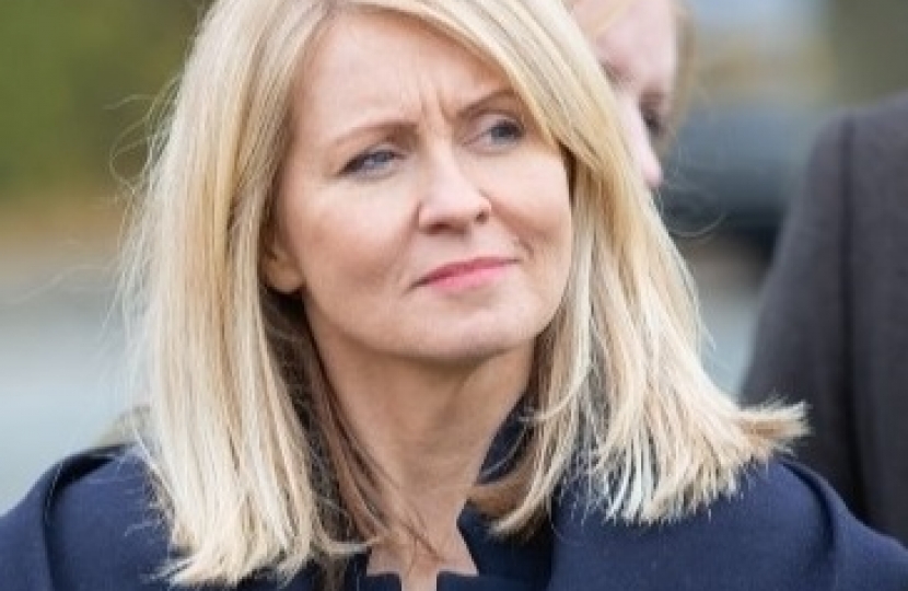 Esther McVey at a Remembrance Service in 2018