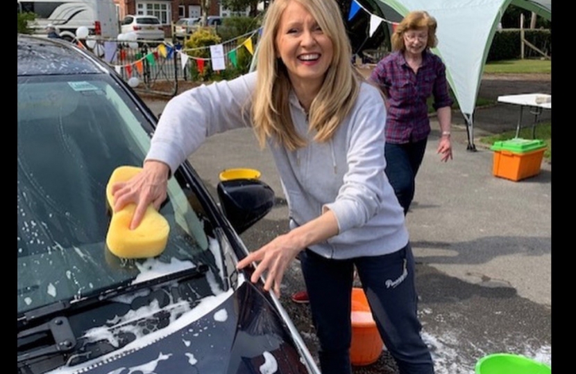 Esther McVey mucking in!