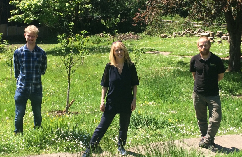 Esther with members of Cheshire Wildlife Trust