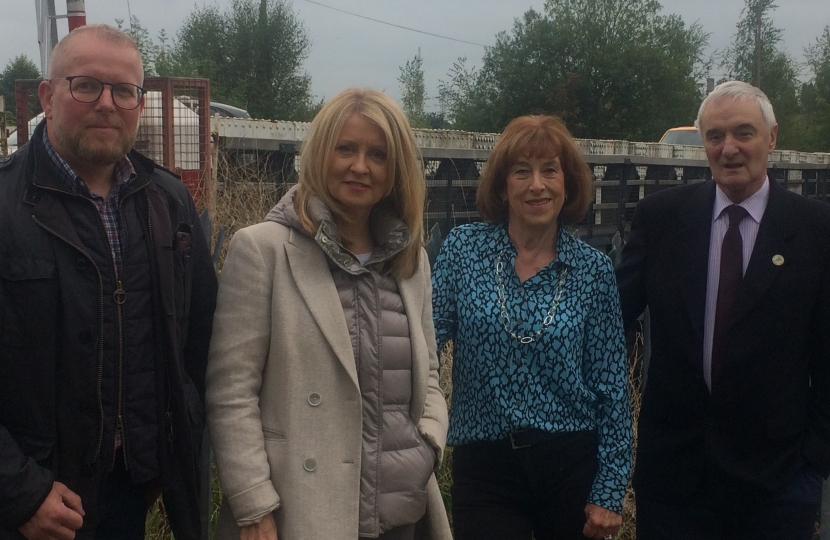 Cllr Phil Marshall, Esther McVey, Cllr Lynn Gibbon and Cllr Norman Wright