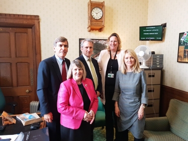 Esther with Secretary of State, Damian Hind and fellow MPs David Rutley, Fiona Bruce and Antoinette Sandbach