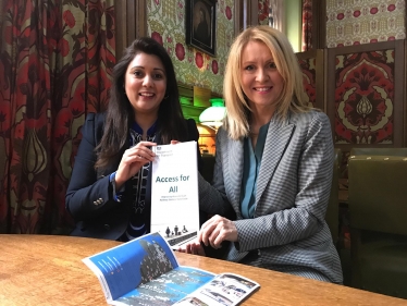 Esther with Transport Minister, Nusrat Ghani