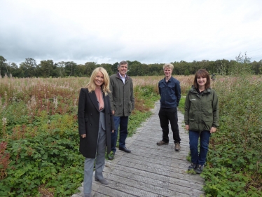 Esther with David Rutley MP and members of Cheshire Wildlife Trust