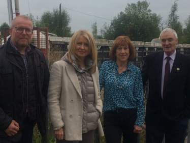 Cllr Phil Marshall, Esther McVey, Cllr Lynn Gibbon and Cllr Norman Wright